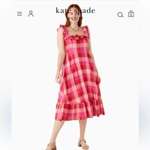 Picnic Woven Ruffle Midi Dress 💗